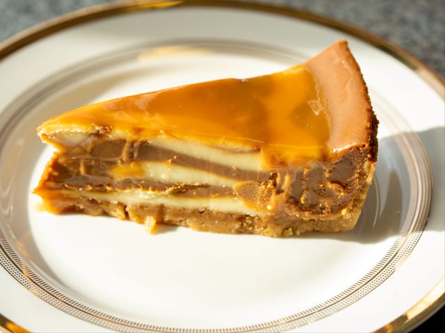 Sea Salt Caramel Cheesecake.